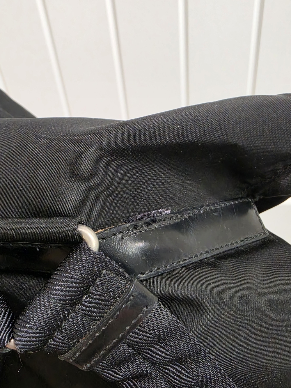 Prada Black Nylon Flap Backpack with Dual Front Buckle Pockets - Picture 7 of 16